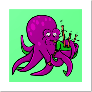 Octopus Bagpipes Posters and Art